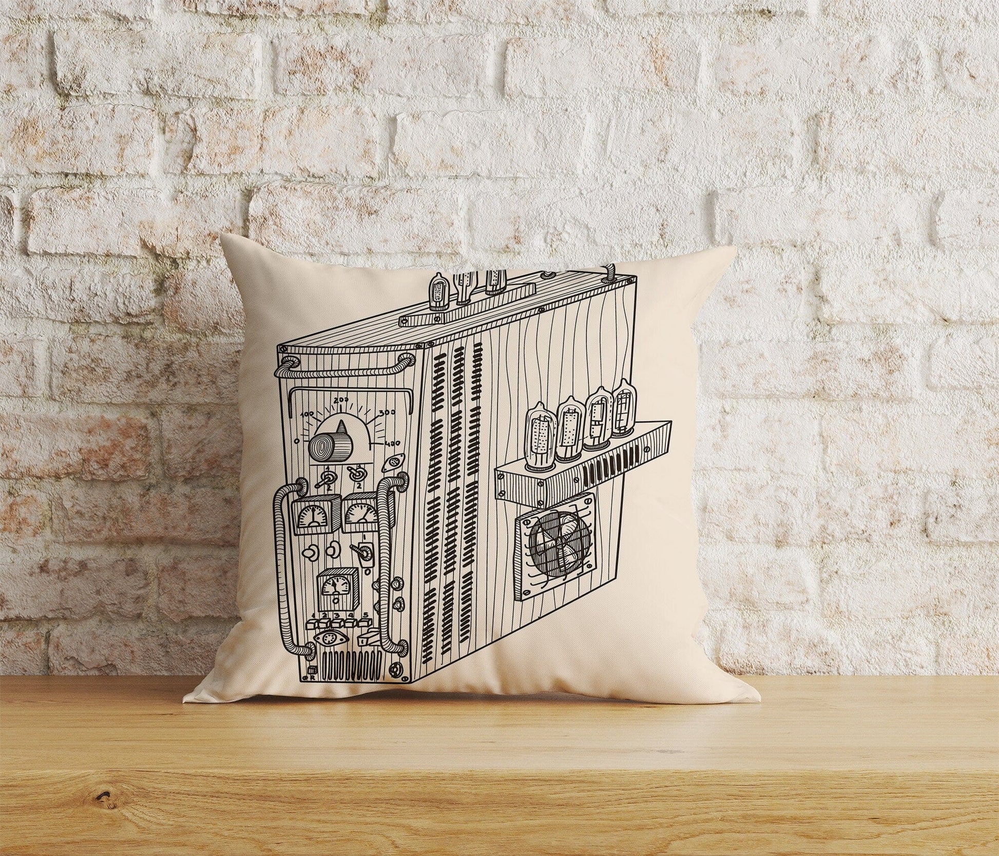 Onay 4 / 12 x 12 inch (30 x 30 cm) Vintage Cameras Old Camera Old Typewriter Cushion Cover