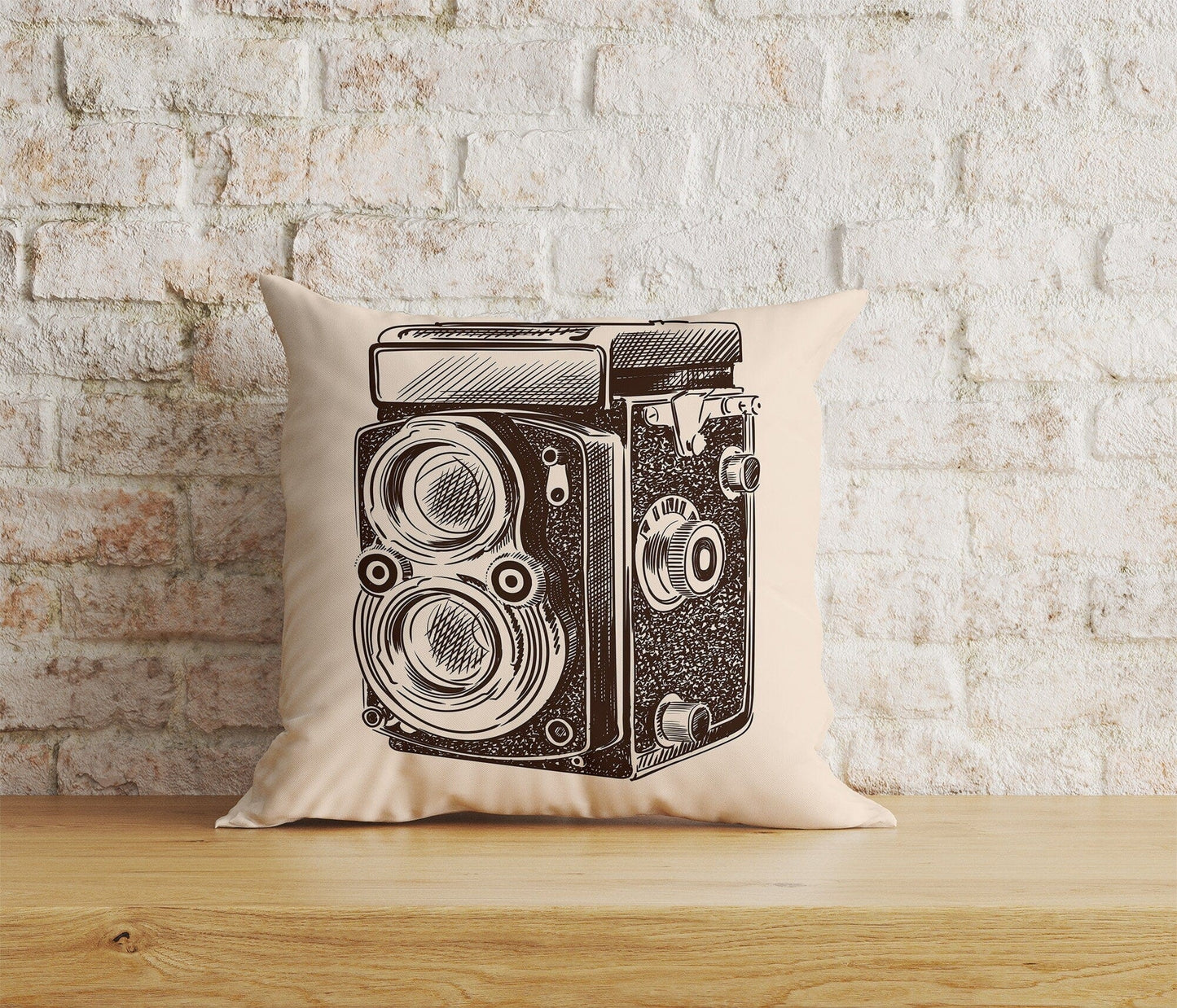 Onay 2 / 12 x 12 inch (30 x 30 cm) Vintage Cameras Old Camera Old Typewriter Cushion Cover