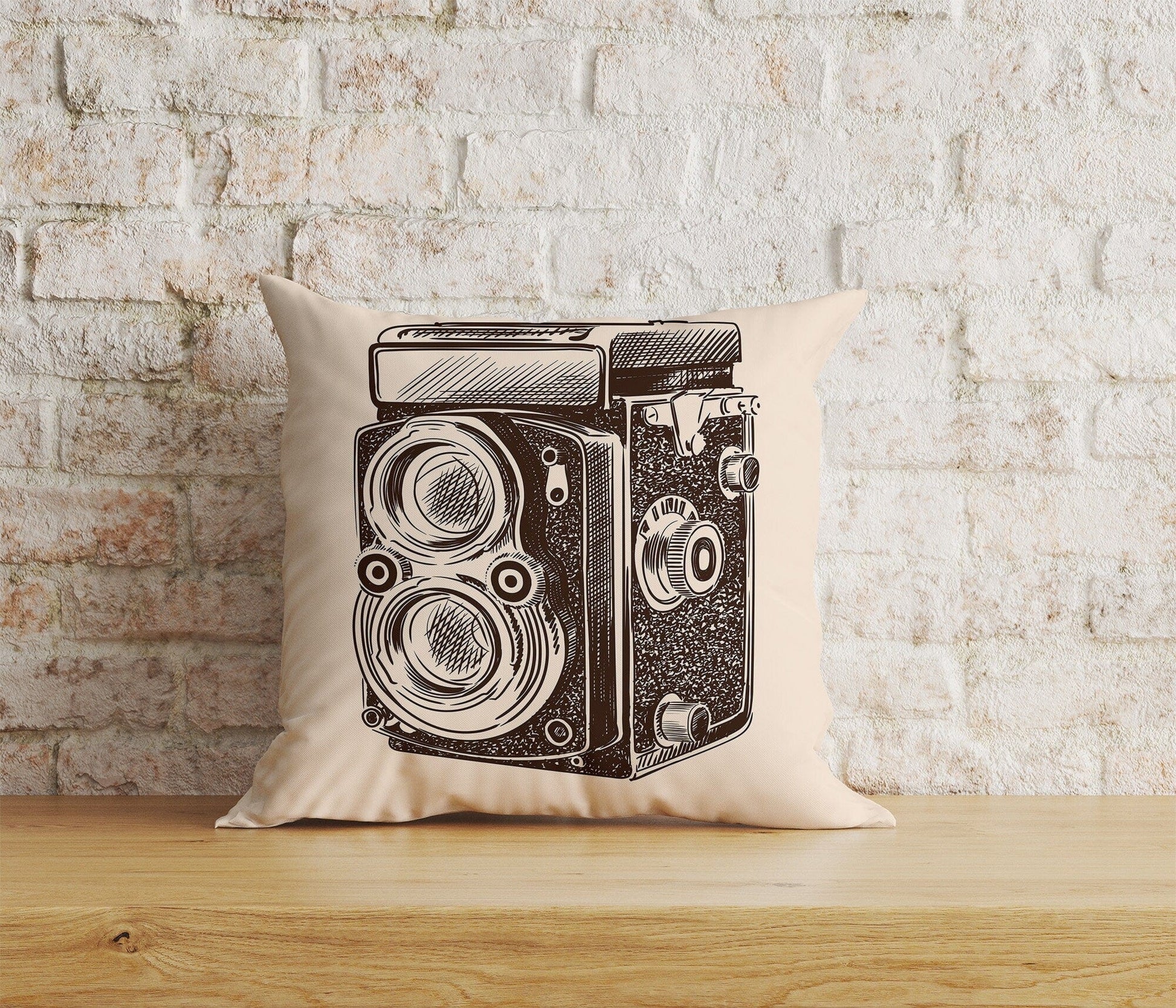 Onay 2 / 12 x 12 inch (30 x 30 cm) Vintage Cameras Old Camera Old Typewriter Cushion Cover