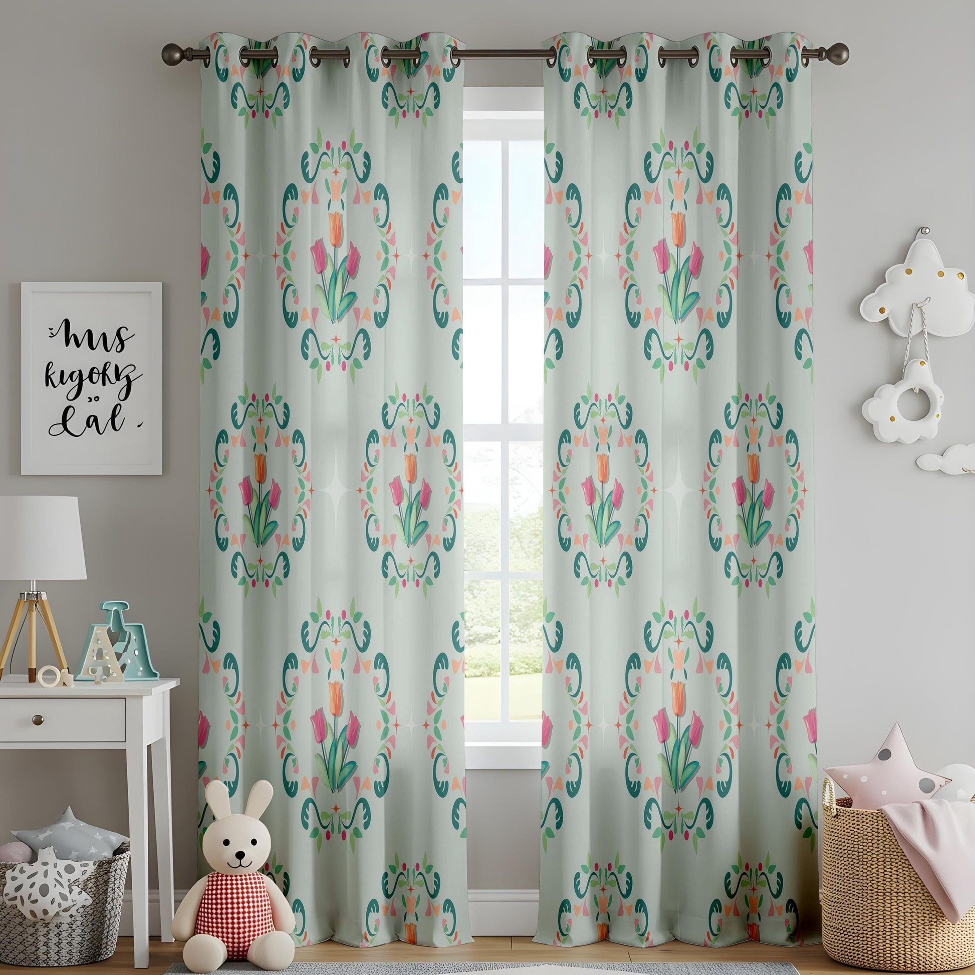 Onay Vintage Floral Curtains – Elegant Botanical Drapes