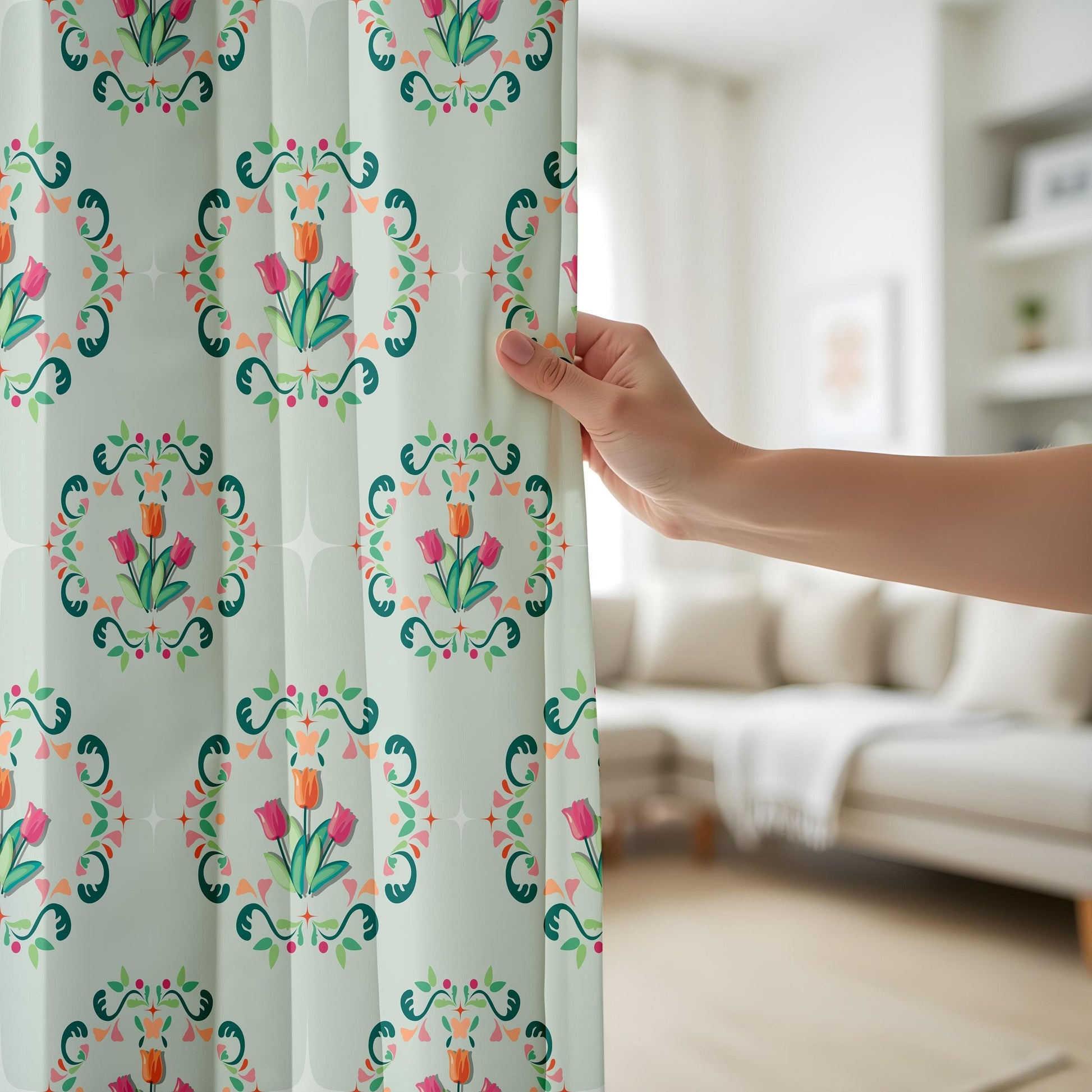 Onay Vintage Floral Curtains – Elegant Botanical Drapes
