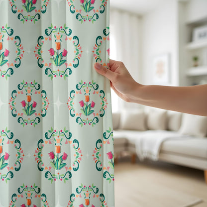 Onay Vintage Floral Curtains – Elegant Botanical Drapes