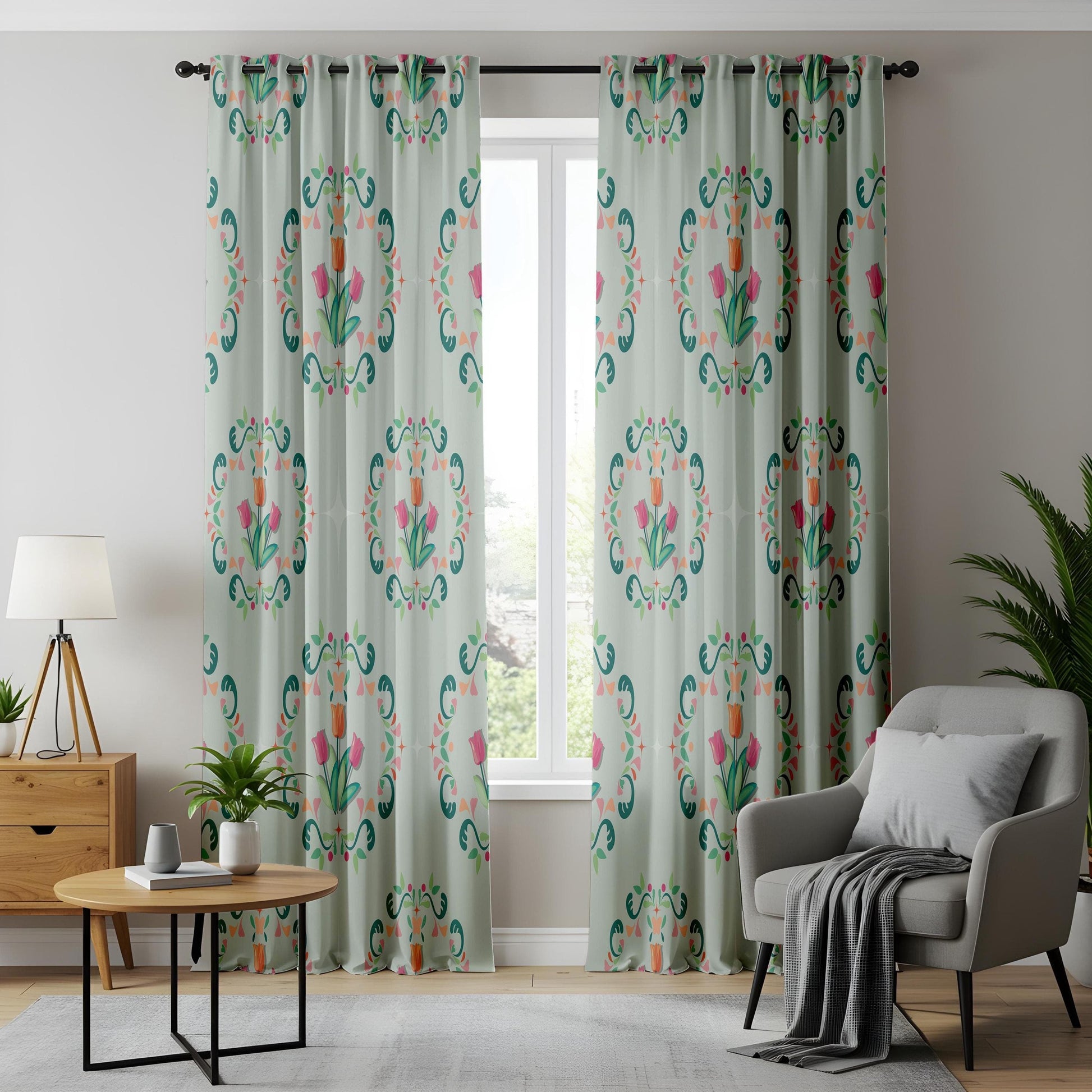 Onay Vintage Floral Curtains – Elegant Botanical Drapes