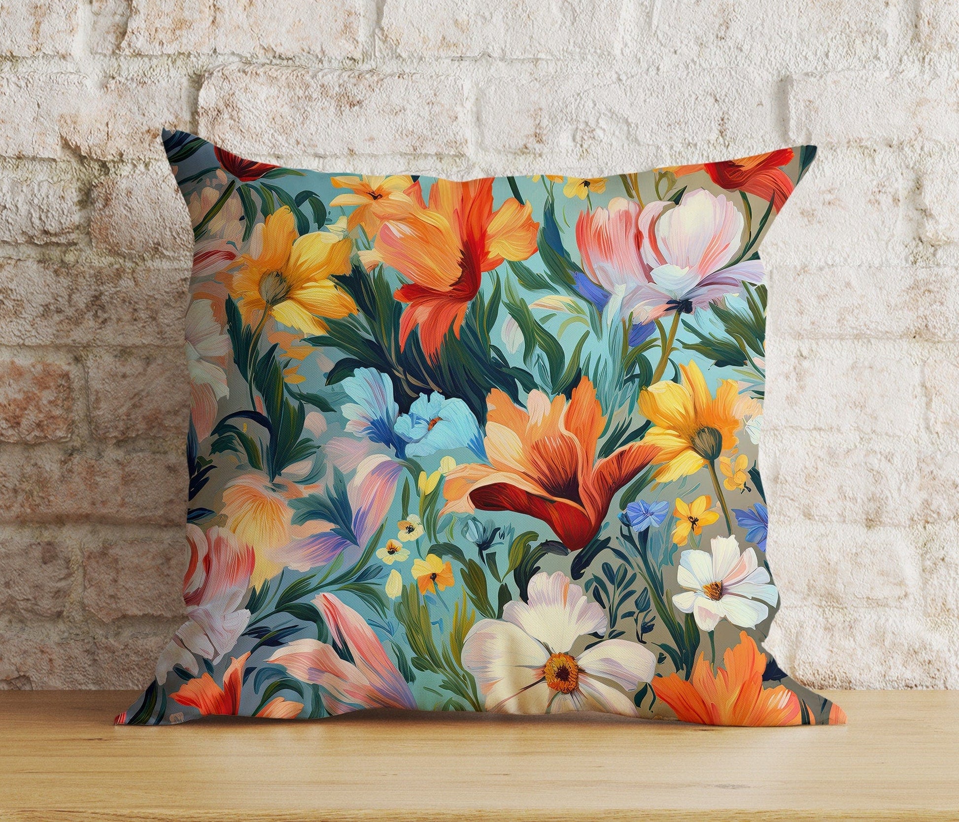 Onay 9 / 12 x 12 inch (30 x 30 cm) Vintage Floral Print Charming Soft Pink Cushion Covers