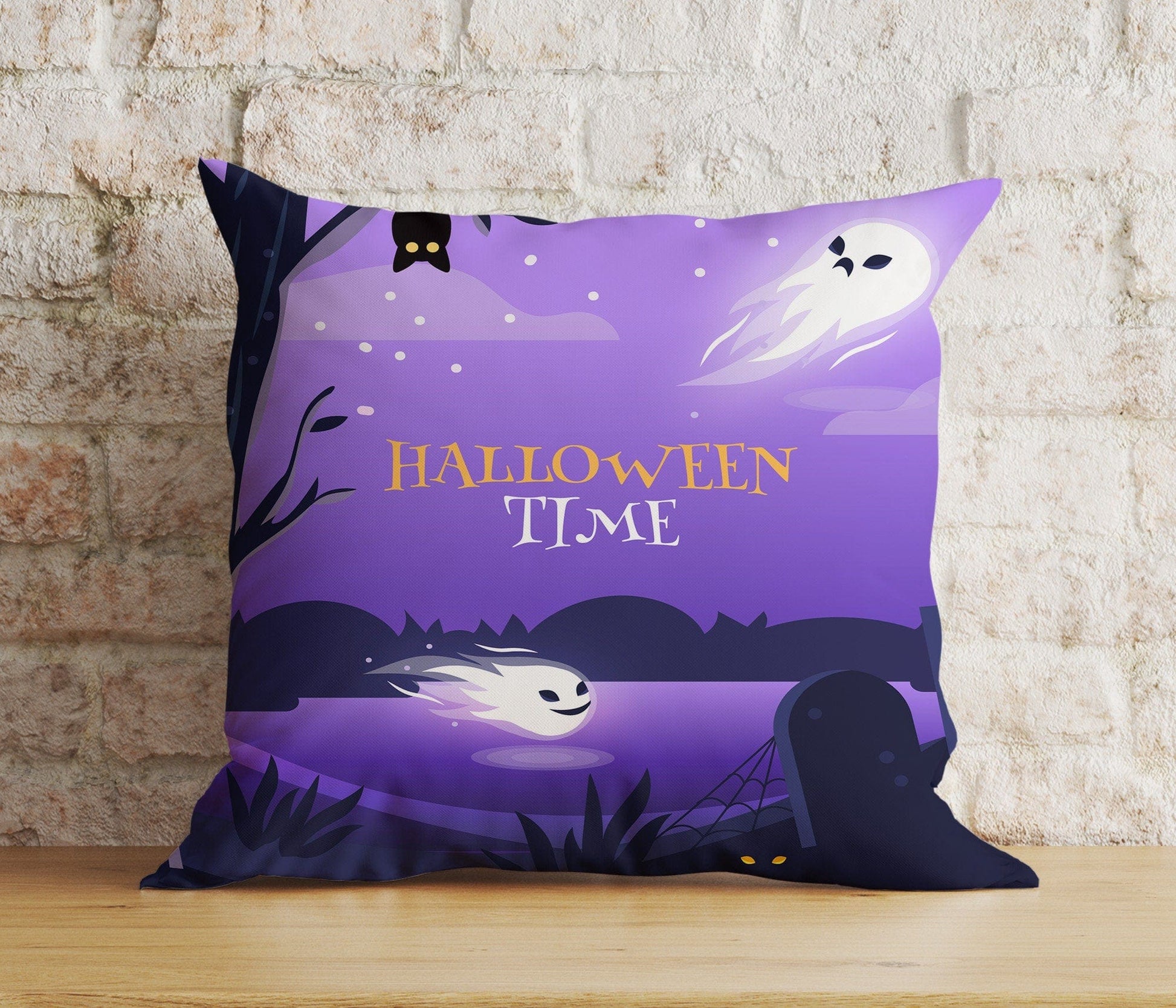 Onay Cushion Covers 8 / 12 x 12 inch (30 x 30 cm) Double Side Vivid Halloween Pumpkin Cushion Cover Happy Halloween Pillow Cover