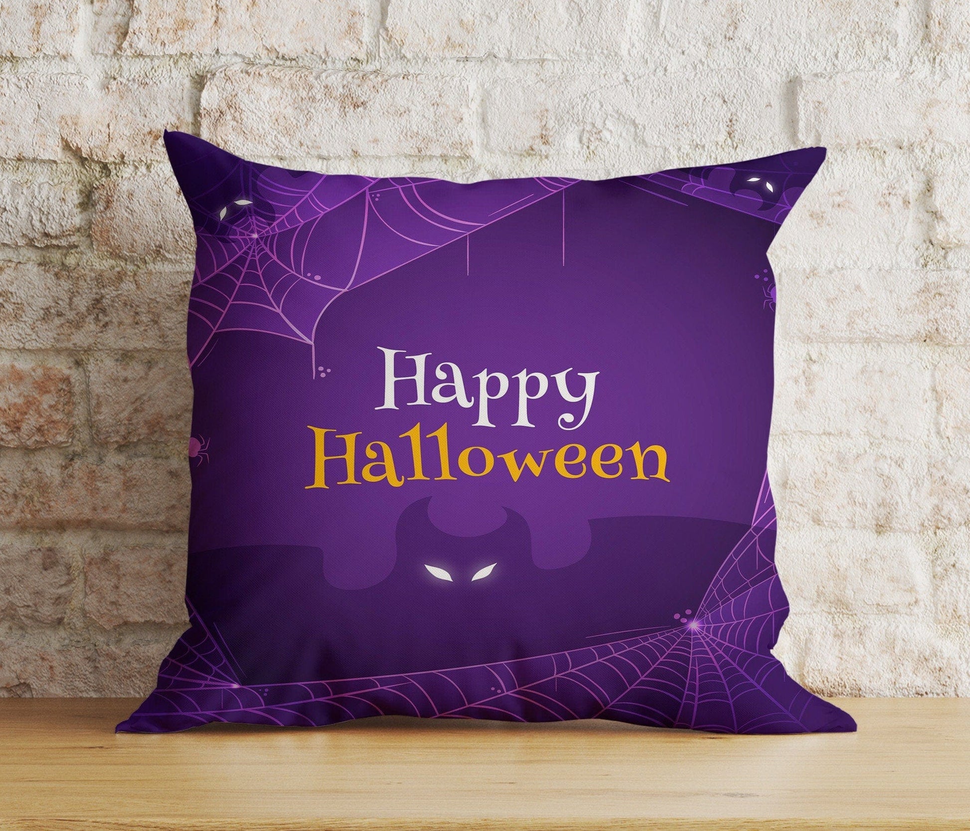 Onay Cushion Covers 3 / 12 x 12 inch (30 x 30 cm) Double Side Vivid Halloween Pumpkin Cushion Cover Happy Halloween Pillow Cover