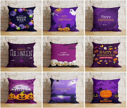 Onay Cushion Covers Vivid Halloween Pumpkin Cushion Cover Happy Halloween Pillow Cover