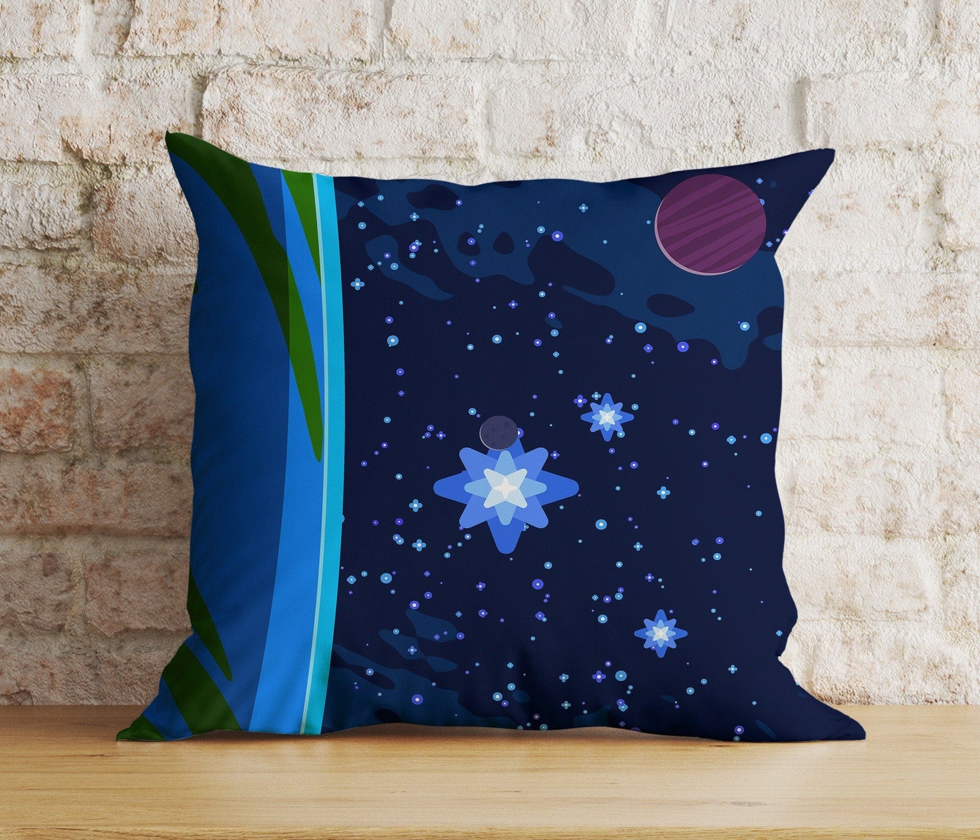 Onay 7 / 12 x 12 inch (30 x 30 cm) Vivid Space Galactic Space Themed Unique Cushion Cover