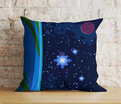 Onay 7 / 12 x 12 inch (30 x 30 cm) Vivid Space Galactic Space Themed Unique Cushion Cover