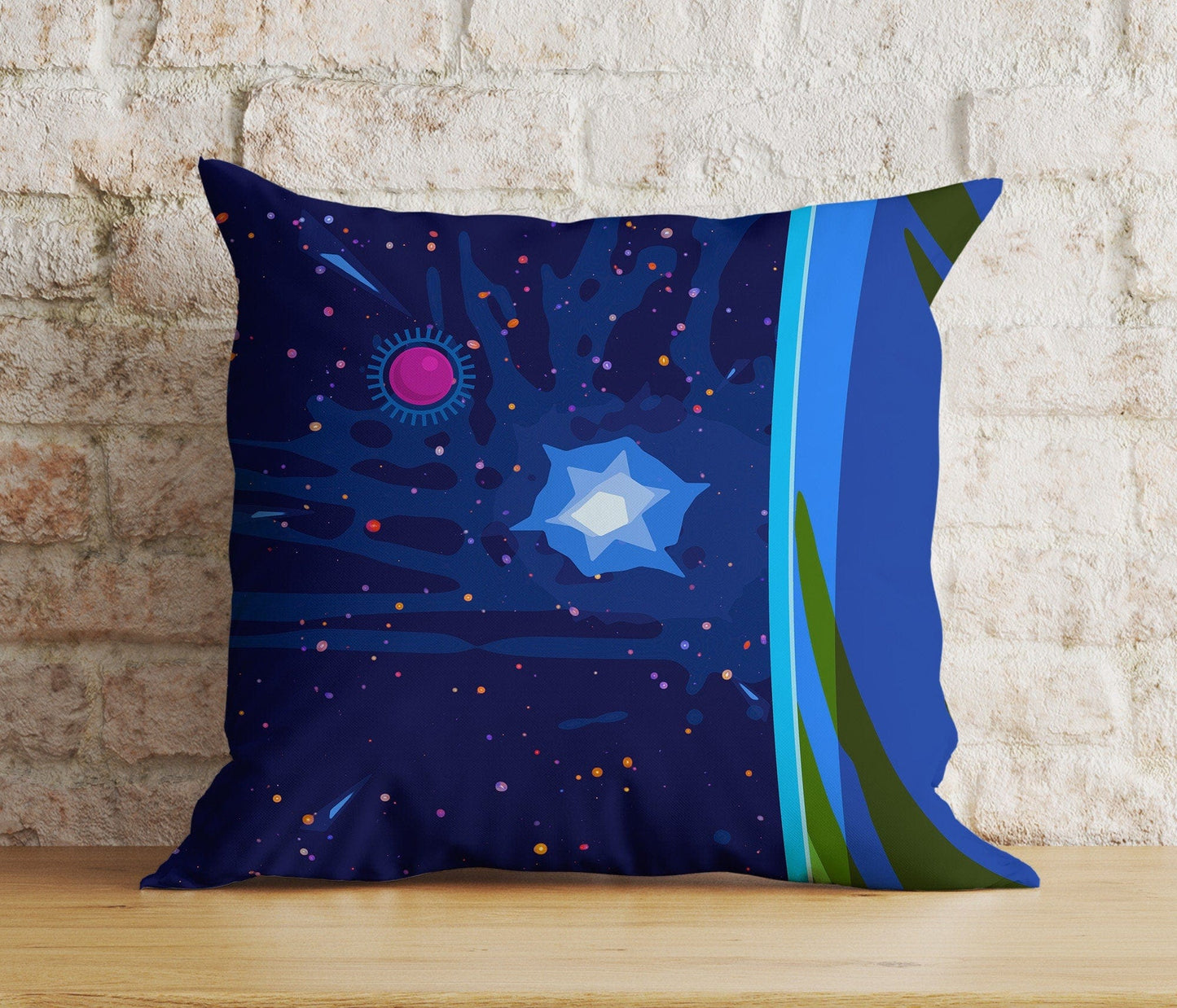 Onay 6 / 12 x 12 inch (30 x 30 cm) Vivid Space Galactic Space Themed Unique Cushion Cover