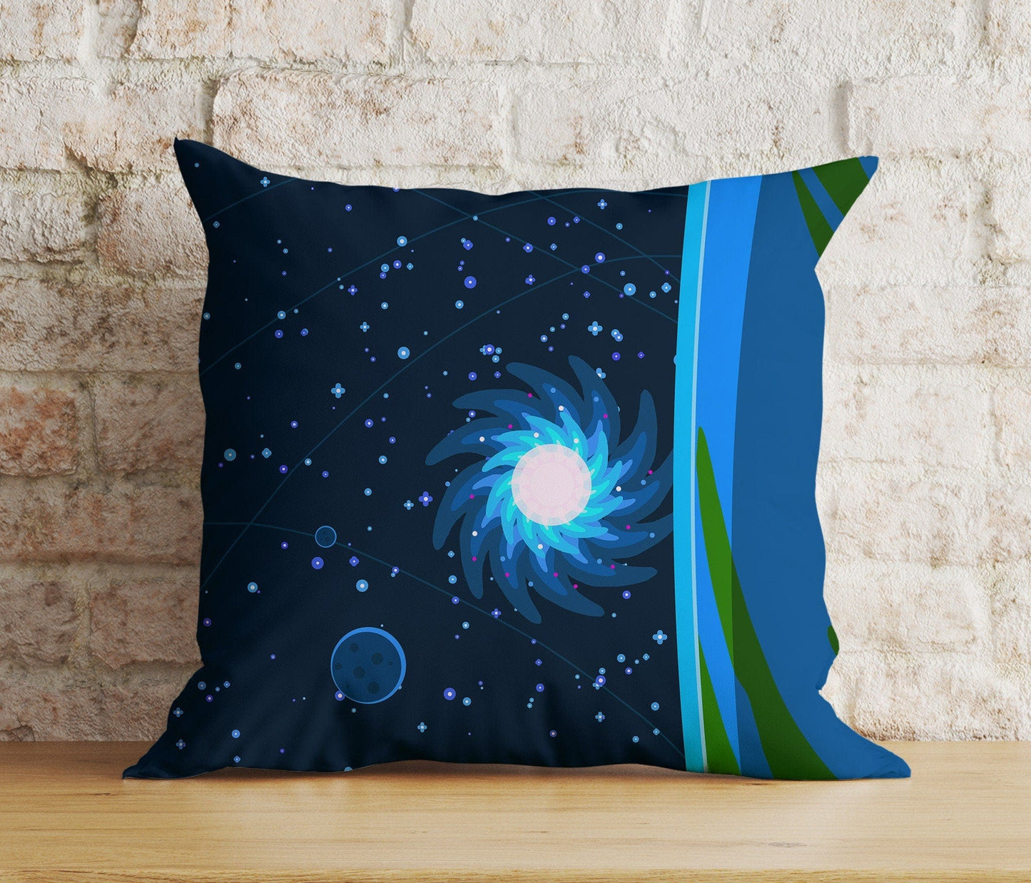 Onay 3 / 12 x 12 inch (30 x 30 cm) Vivid Space Galactic Space Themed Unique Cushion Cover