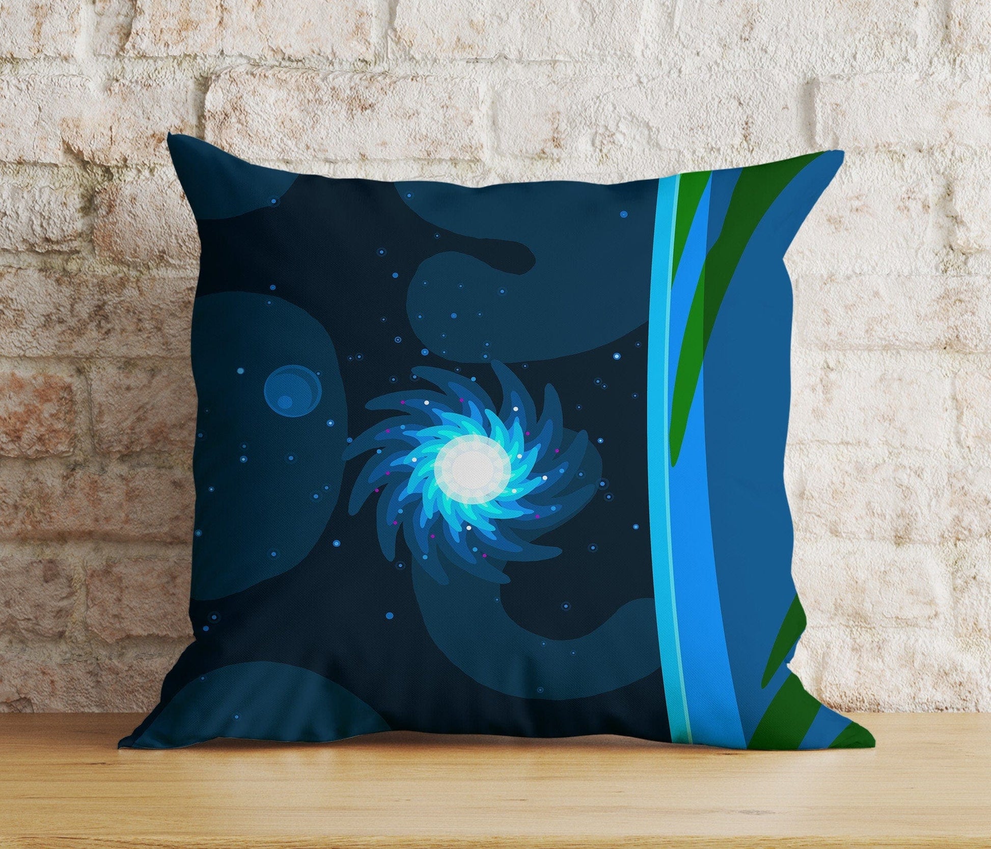 Onay 2 / 12 x 12 inch (30 x 30 cm) Vivid Space Galactic Space Themed Unique Cushion Cover