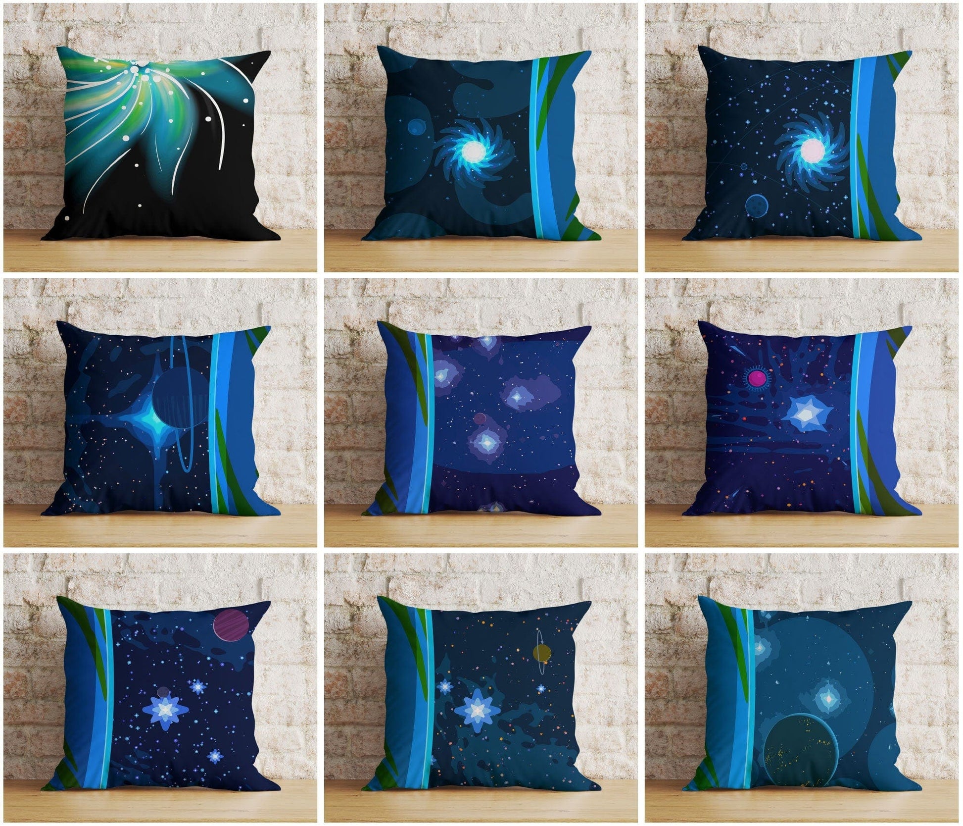 Onay Vivid Space Galactic Space Themed Unique Cushion Cover