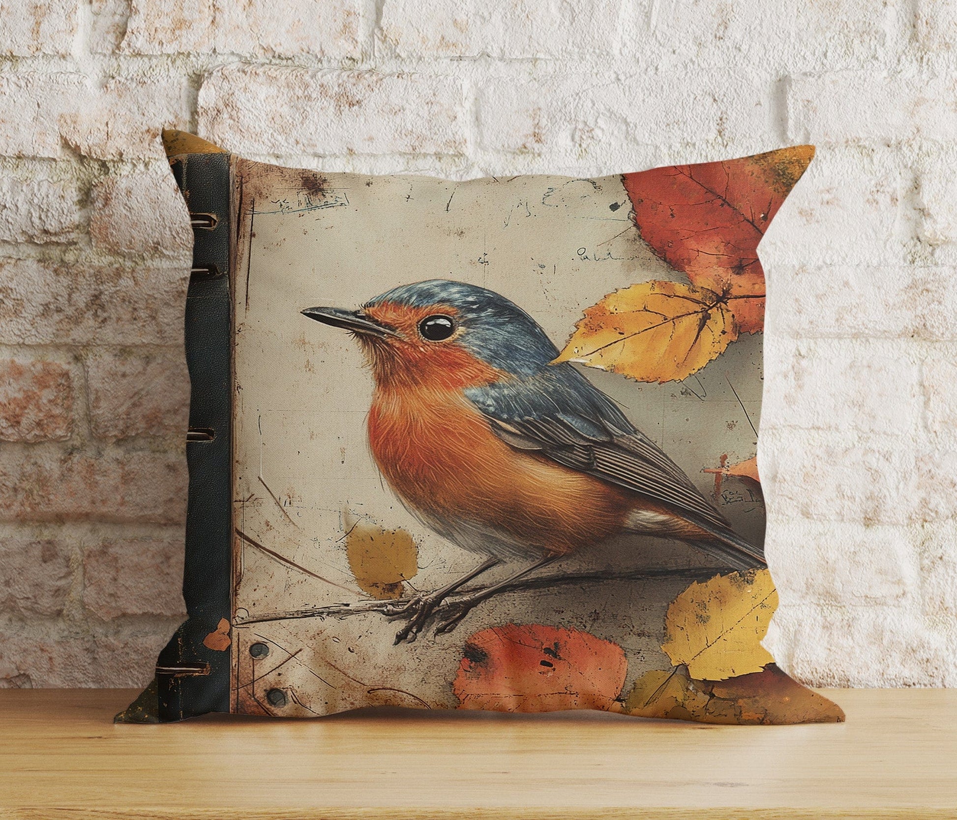 Onay Cushion Covers Watercolor Bird Decorative Cushion Cover Art Pillow Cover