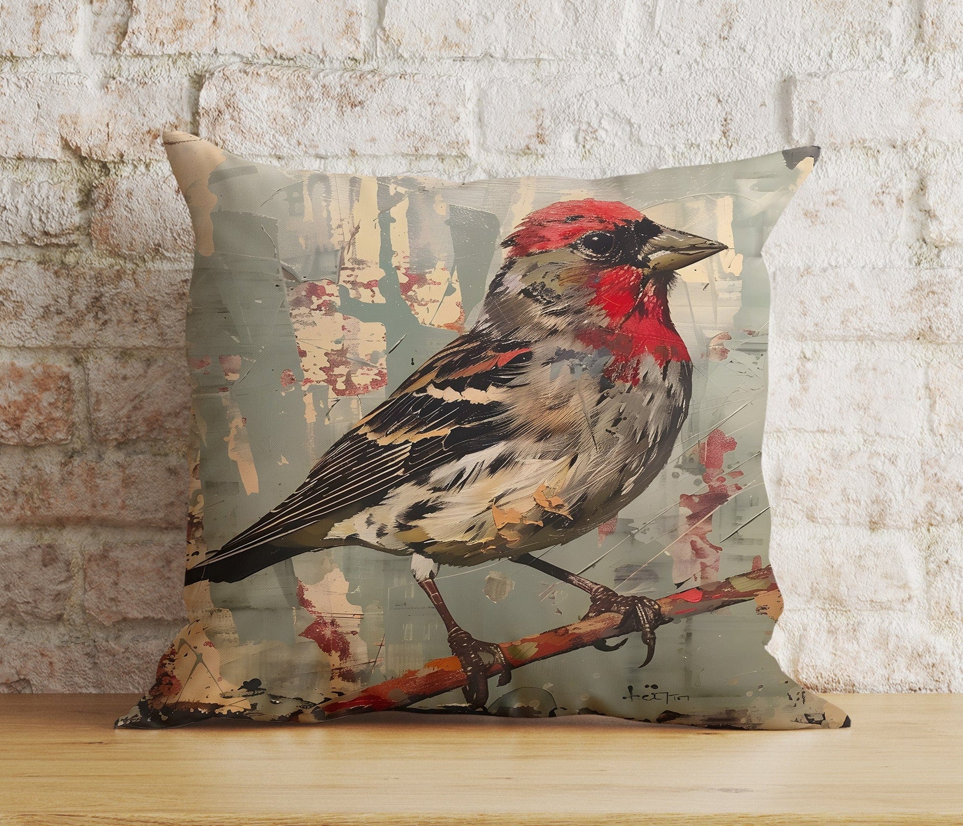 Onay Cushion Covers Watercolor Bird Decorative Cushion Cover Art Pillow Cover