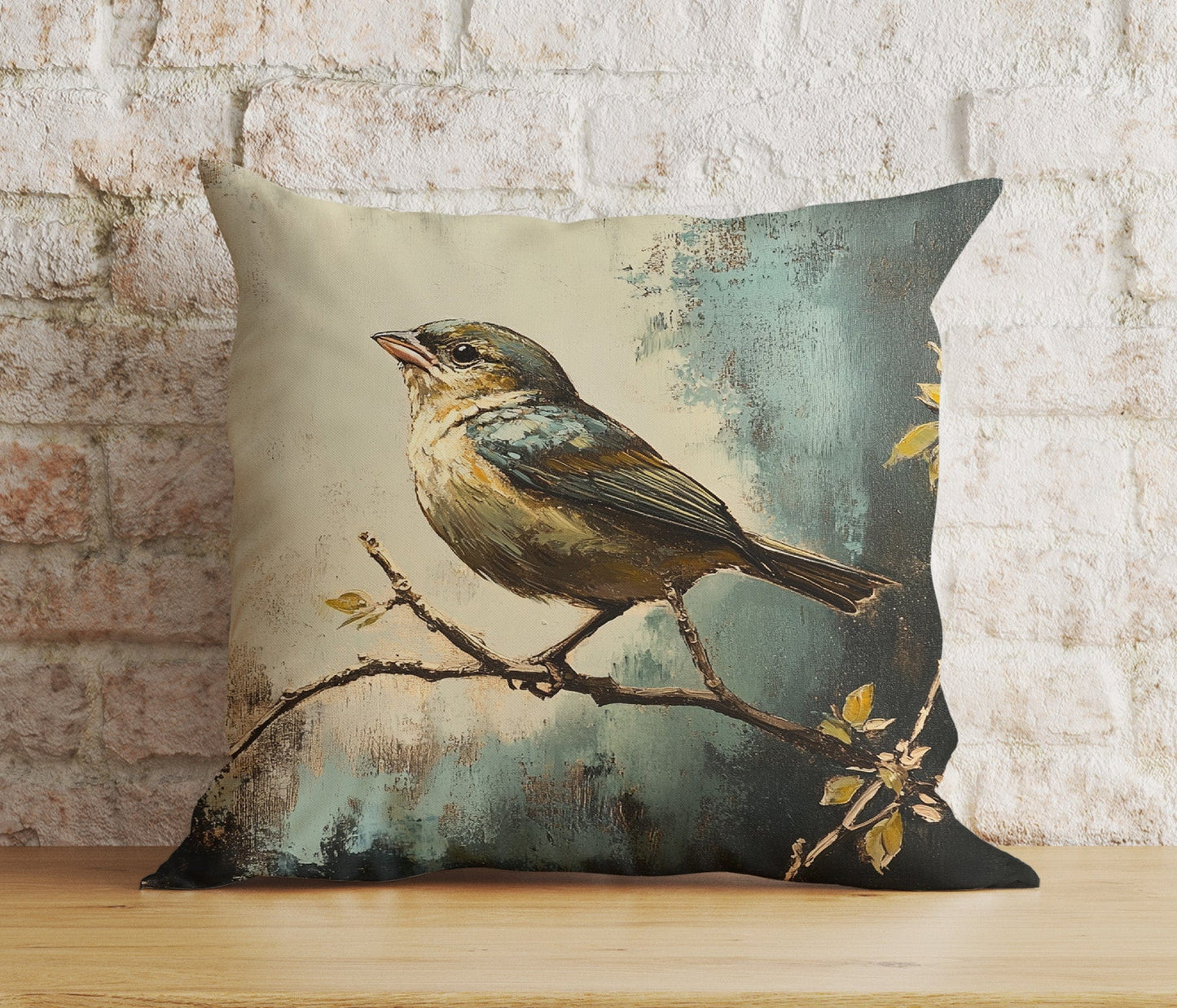 Onay Cushion Covers Watercolor Bird Decorative Cushion Cover Art Pillow Cover