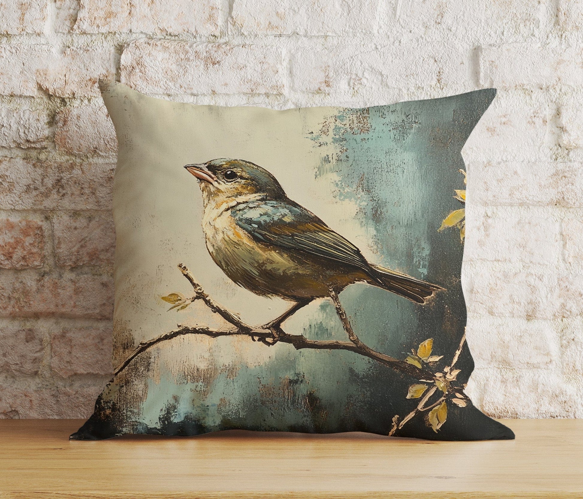 Onay Cushion Covers Watercolor Bird Decorative Cushion Cover Art Pillow Cover