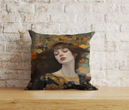 Onay 3 / 12 x 12 inch (30 x 30 cm) Watercolor Gustav Klimt Westwood Portrait Cushion Covers