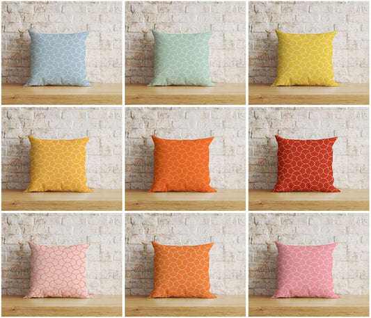 Onay Wavy Lines Line Colorful Square Scatter Cushion Covers