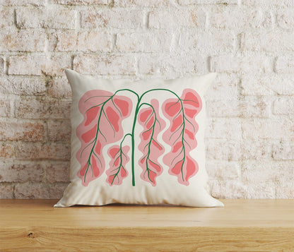 Onay 9 / 12 x 12 inch (30 x 30 cm) Wildflowers Abstract Floral Monstera Leaves Cushion Cover