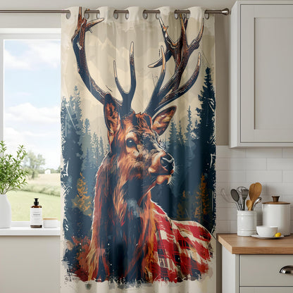 Onay Wildlife Deer Curtains – Forest and Mountain Drapes