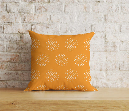 Onay 8 / 12 x 12 inch (30 x 30 cm) Yellow and Orange Polka Dots Dotted Cushion Covers