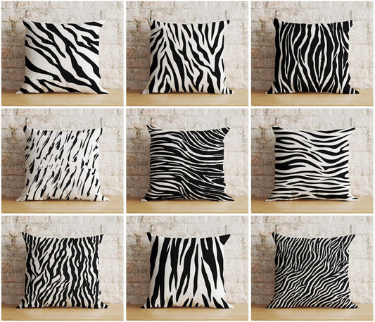 Onay Zebra Print Stripe Zebra Pattern Cushion Covers