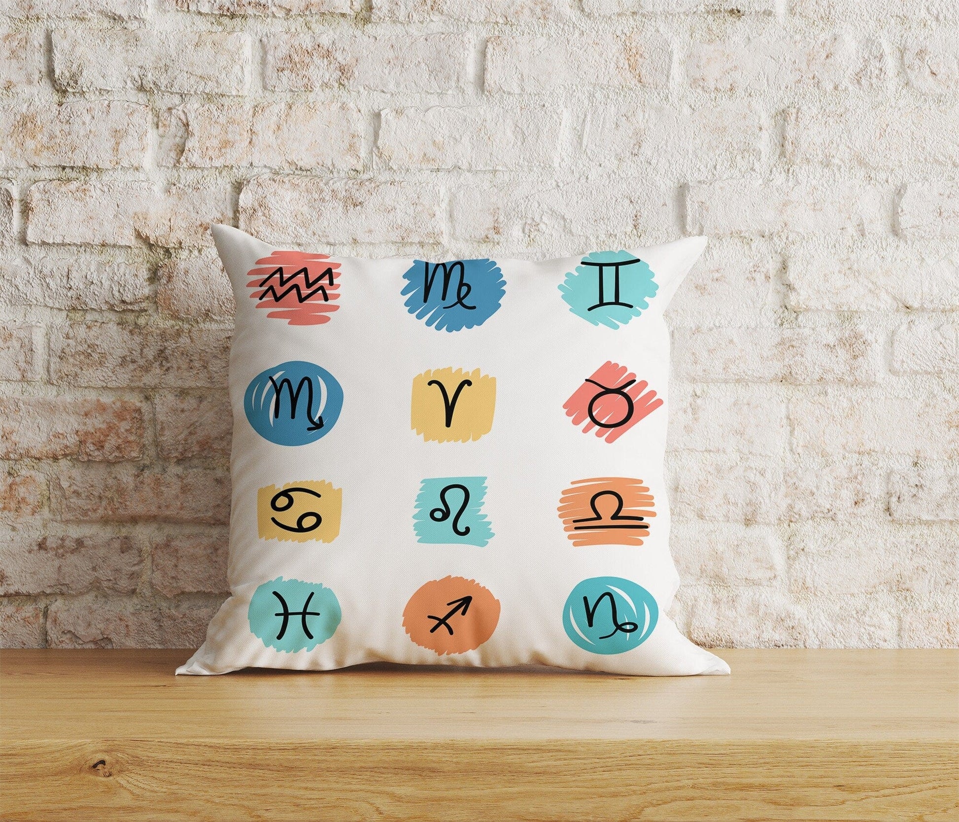 Onay 6 / 12 x 12 inch (30 x 30 cm) Zodiac Signs Scorpio Libra Leo Gemini Cushion Cover