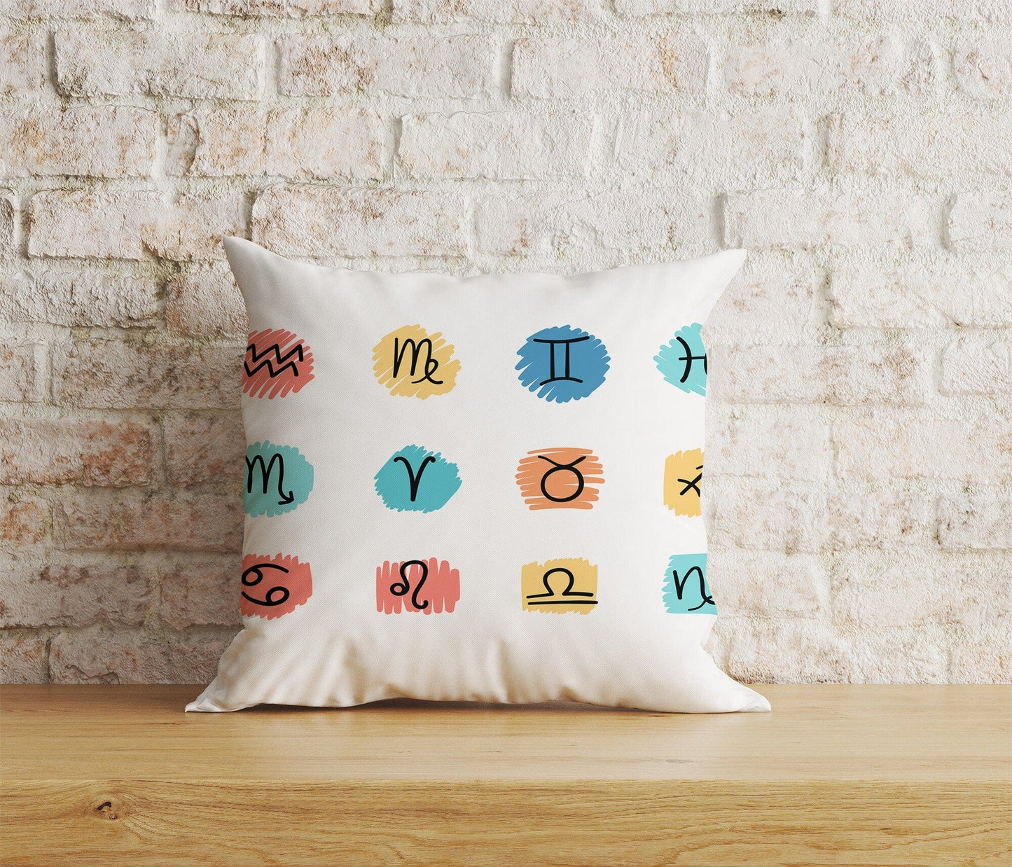 Onay 5 / 12 x 12 inch (30 x 30 cm) Zodiac Signs Scorpio Libra Leo Gemini Cushion Cover