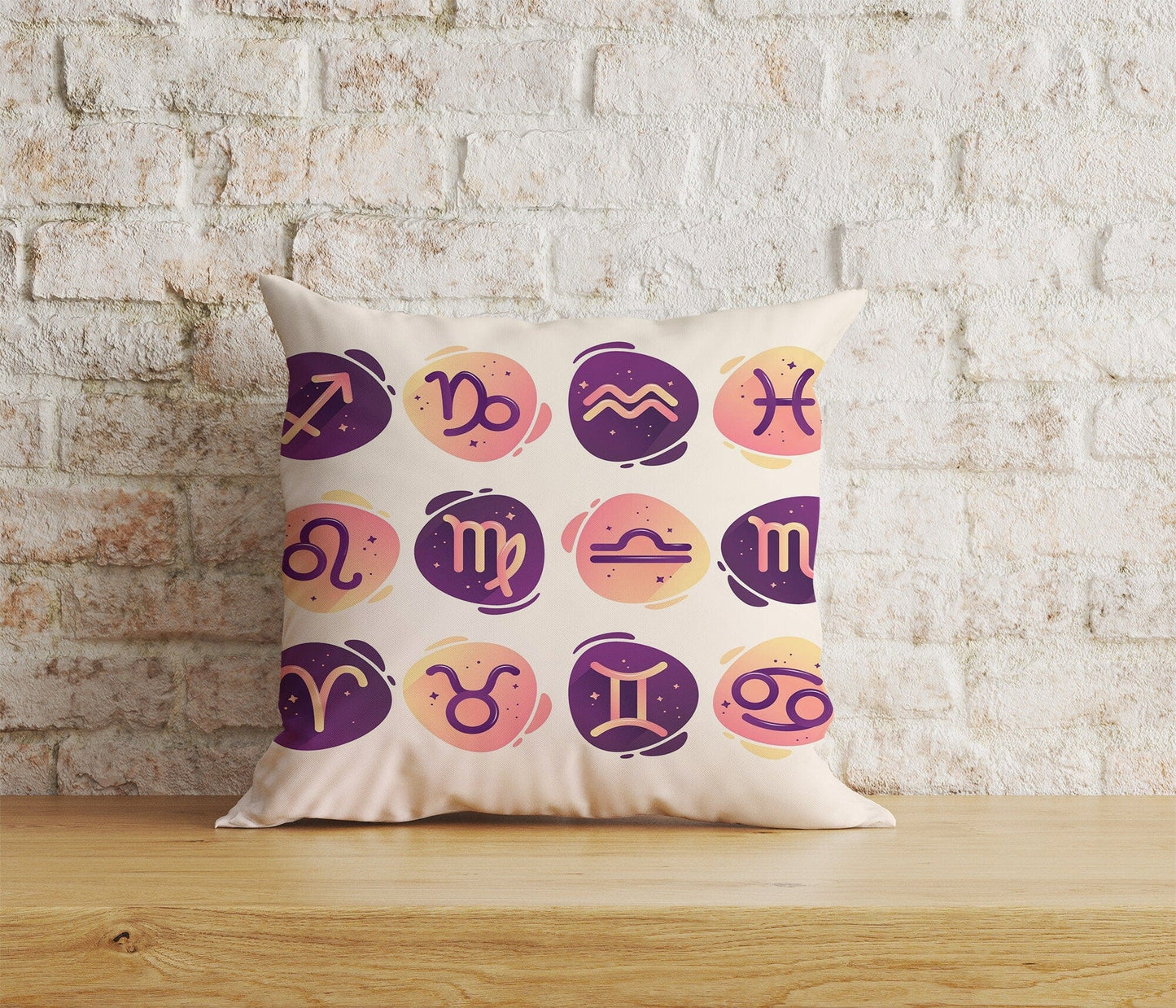 Onay 3 / 12 x 12 inch (30 x 30 cm) Zodiac Signs Scorpio Libra Leo Gemini Cushion Cover