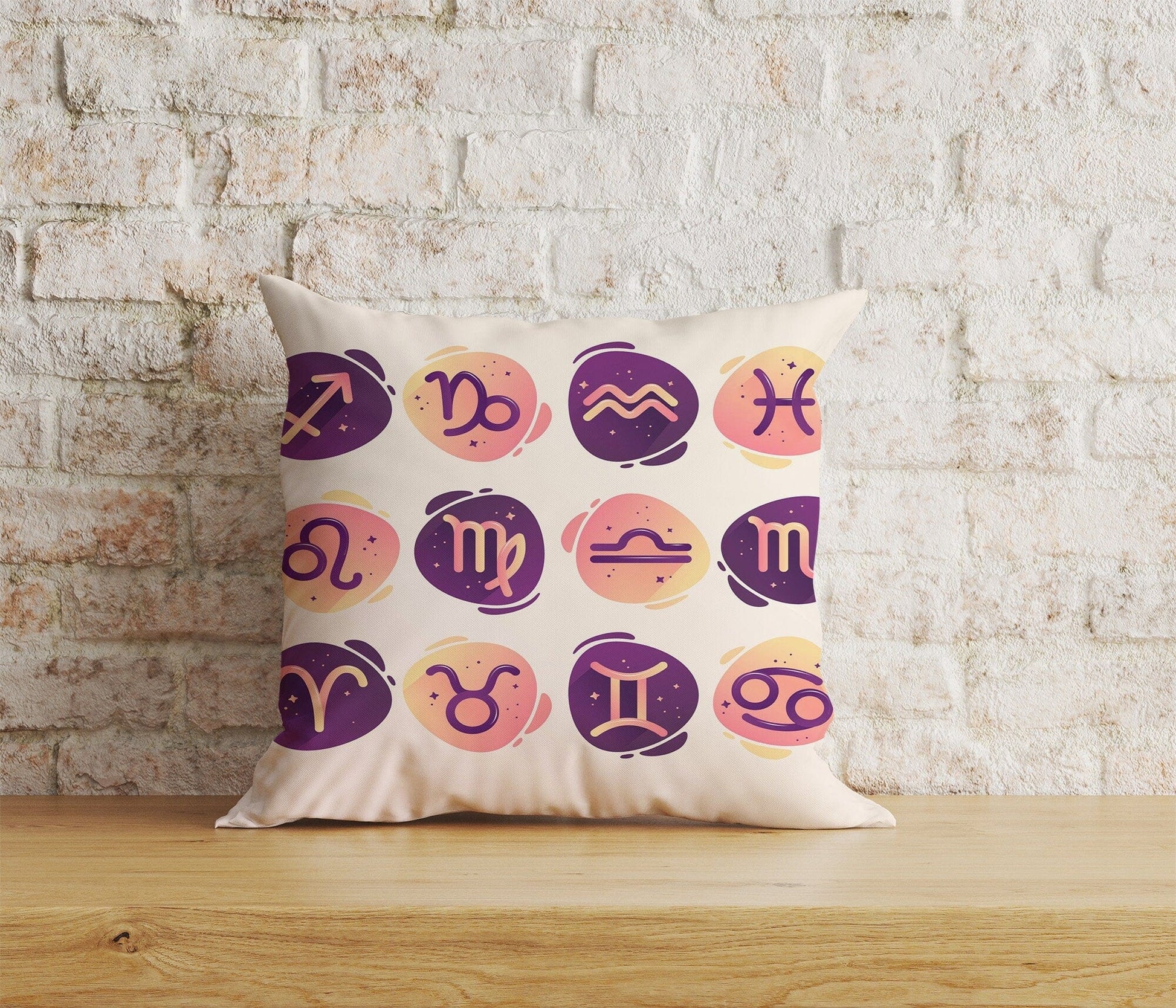 Onay 3 / 12 x 12 inch (30 x 30 cm) Zodiac Signs Scorpio Libra Leo Gemini Cushion Cover