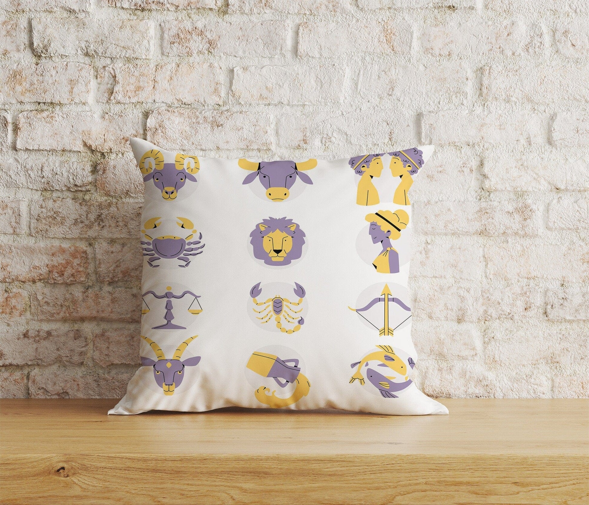 Onay 2 / 12 x 12 inch (30 x 30 cm) Zodiac Signs Scorpio Libra Leo Gemini Cushion Cover
