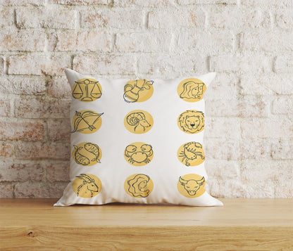 Onay 1 / 12 x 12 inch (30 x 30 cm) Zodiac Signs Scorpio Libra Leo Gemini Cushion Cover